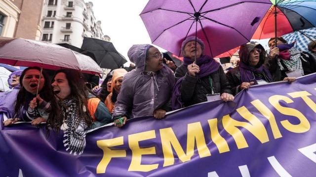Una manifestación con motivo del 8M.