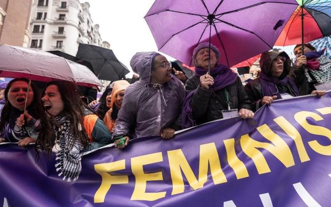 Una manifestación con motivo del 8M.