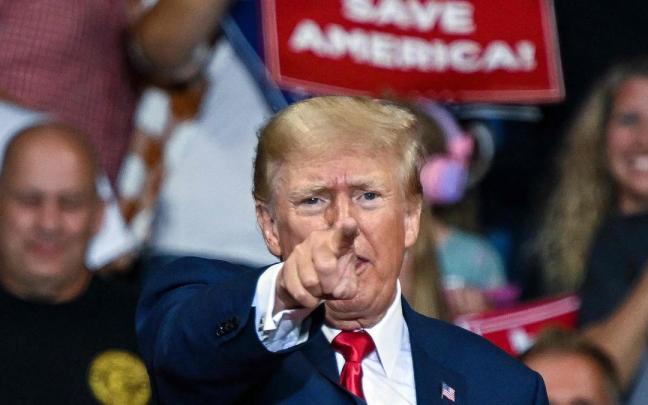 Donald Trump durante un mitin. Donald Trump durante un mitin.