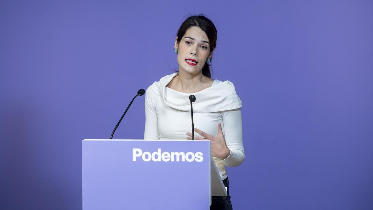 La portavoz de Podemos, Isa Serra.