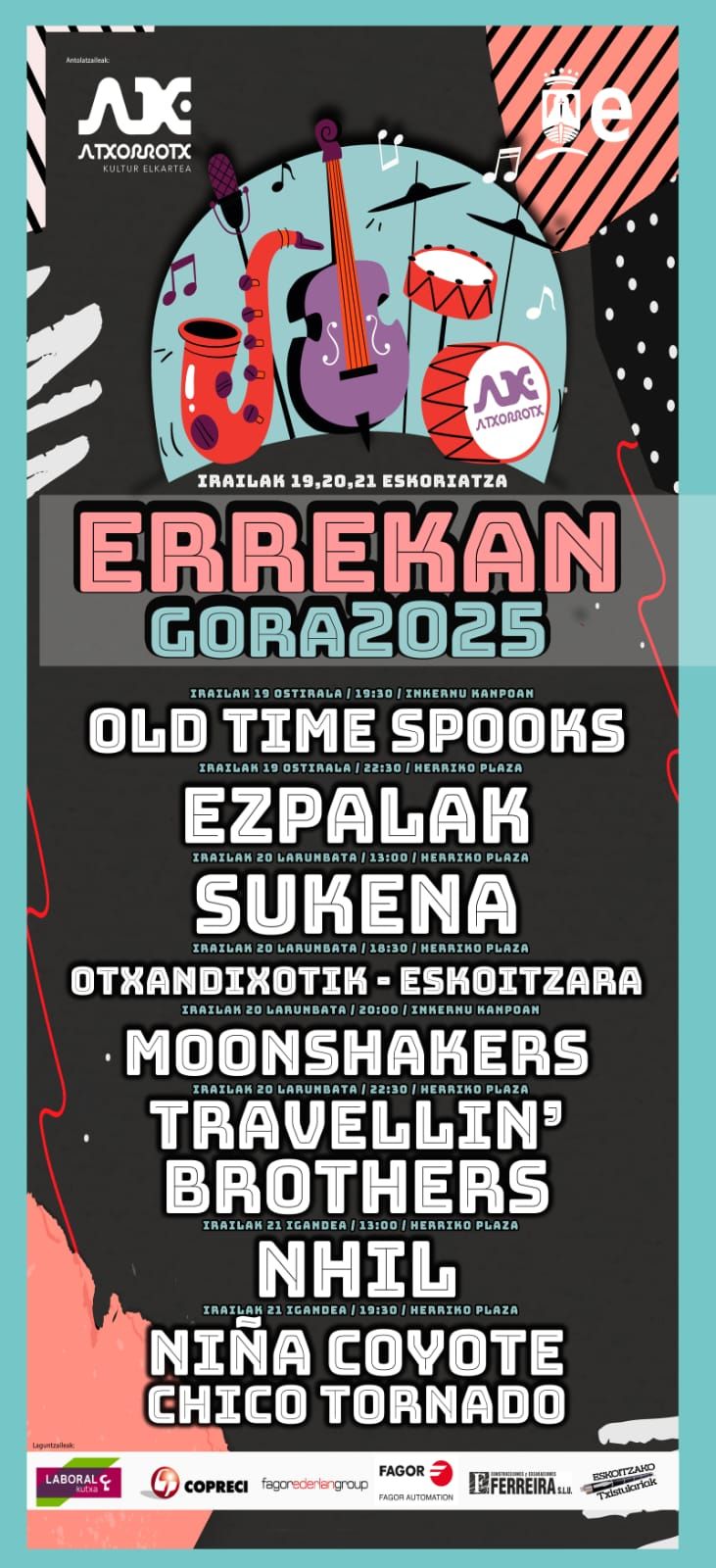 Cartel del festival Errekan Gora.