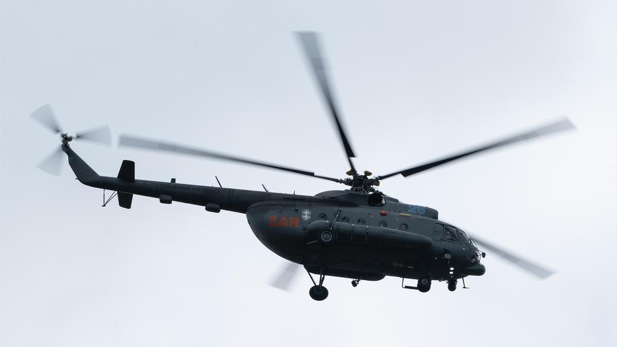 Un helicóptero Mi-8T.