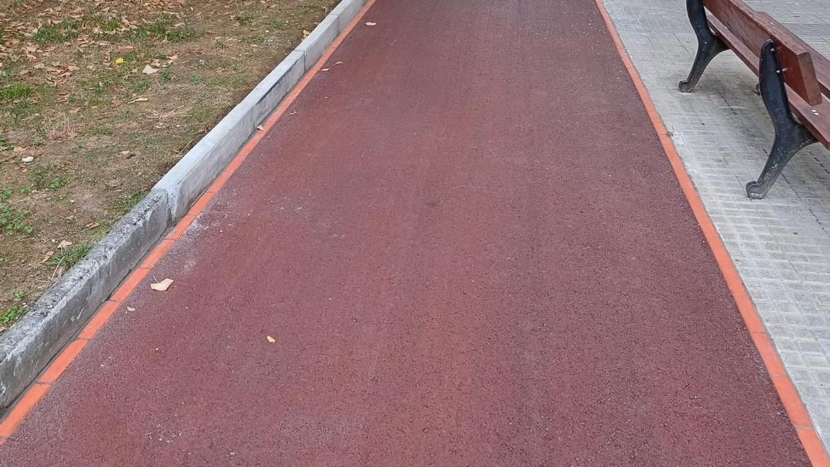 Bidegorri renovado en el marco de los Presupuestos Participativos 2025 de Lazkao