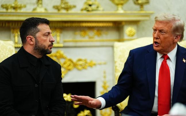 El presidente ucraniano, Volodimir Zelenski, en la Casa Blanca durante su reunión con Donald Trump