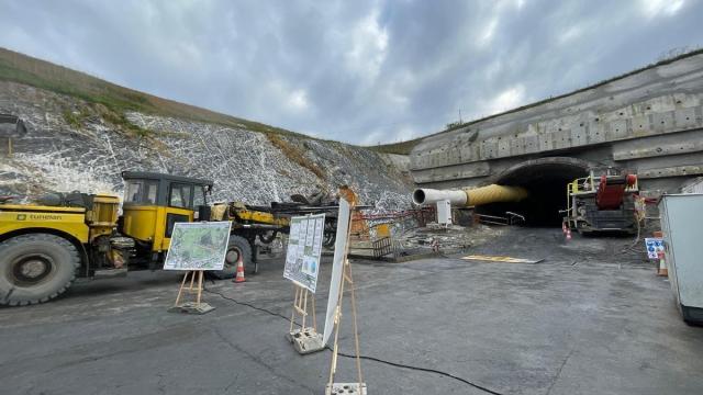 Obras del túnel de la futura variante de Markina-Xemein