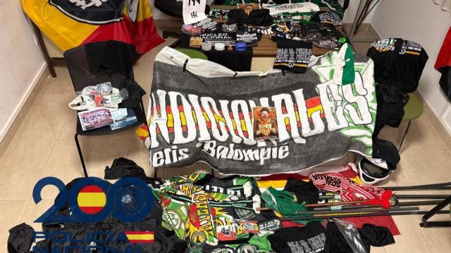 Material incautado por la Policía Nacional.