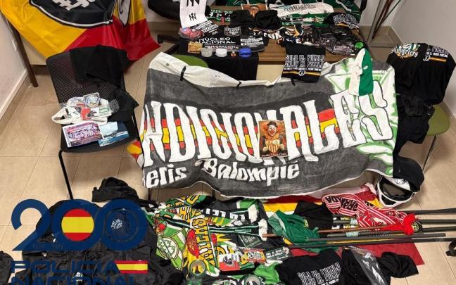 Material incautado por la Policía Nacional.