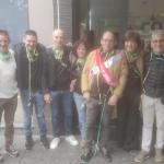 Miguel Bilbao, celebrando su jubilación con familiares y amigos