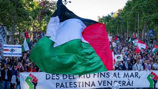 Manifestación pro Palestina en Barcelona.