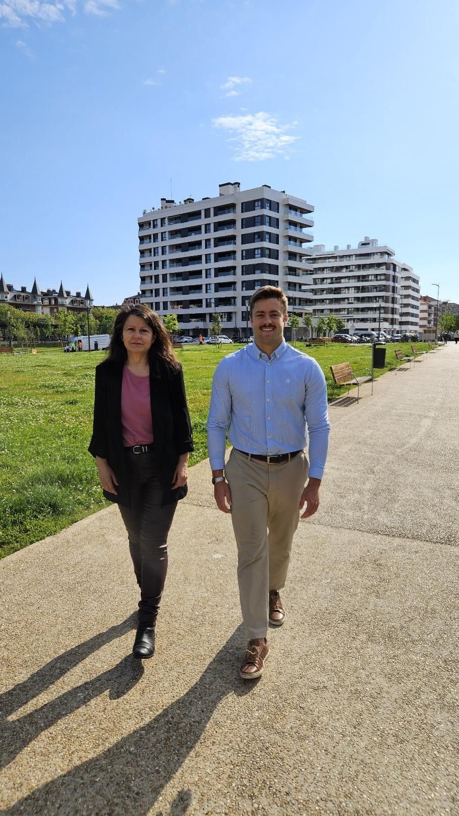 Gloria Vazquez e Inaxio Illarramendi, del PSE-EE de Zarautz.