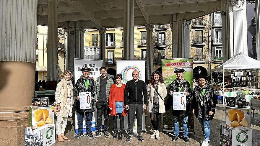 Presentación del Artzain Eguna 2023 en la plaza de Ordizia. | FOTO: N.G.