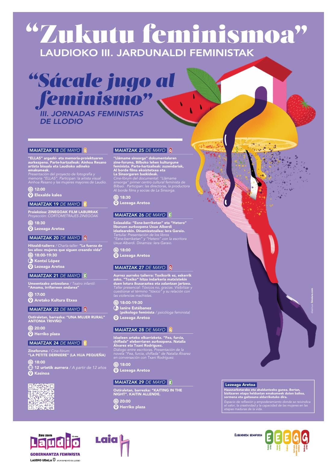 Cartel de las jornadas feministas de Laudio 2026