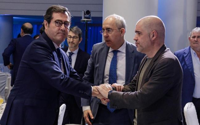 El presidente de la CEOE, Antonio Garamendi, y el secretario general de CCOO, Unai Sordo, en una imagen de archivo.