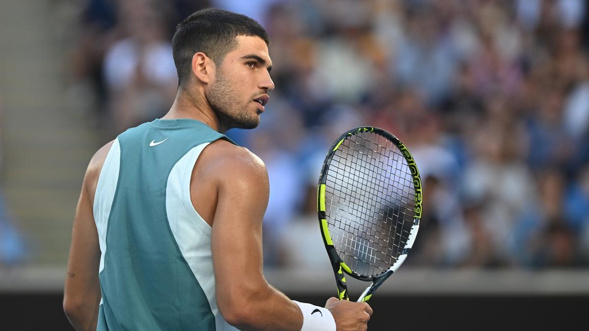 Alcaraz, en el Open de Australia 2025.