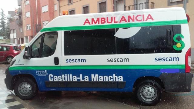 Ambulancias del transporte sanitario de Cuenca.