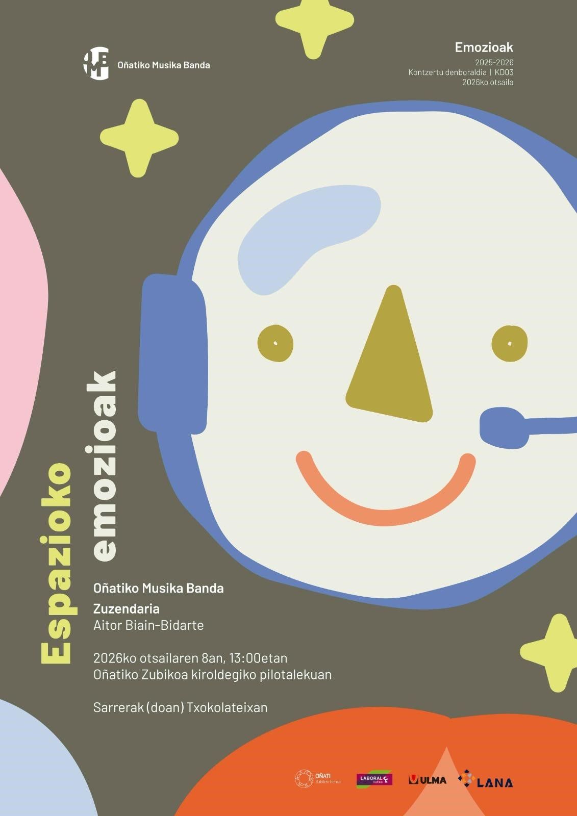 Cartel que anuncia el concierto de este 8 de febrero.