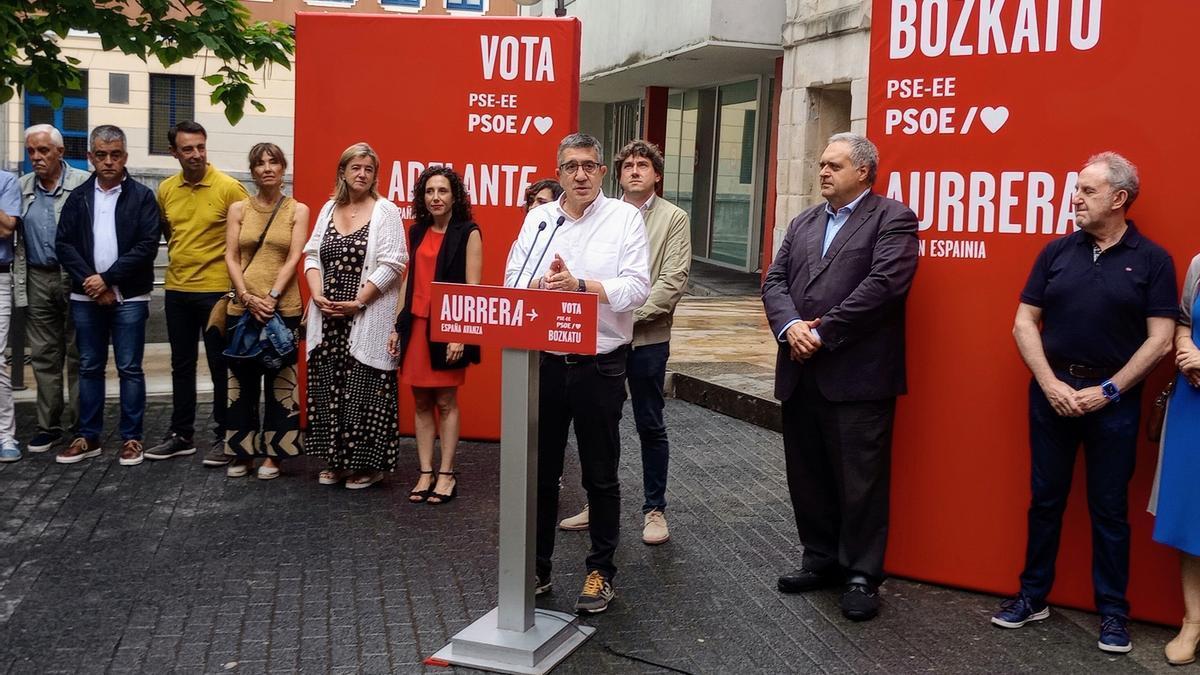 Acto de los socialistas vascos, ayer en Bilbao.