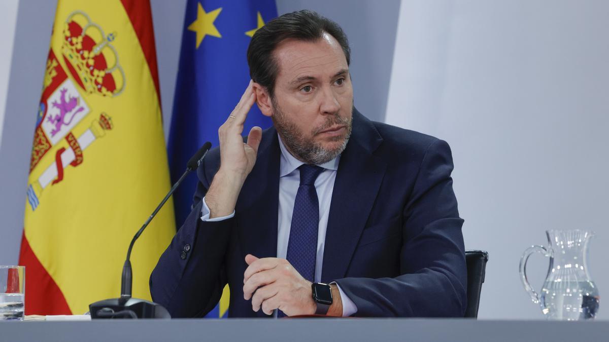 Puente, durante su comparecencia tras el Consejo de Ministros de este martes.