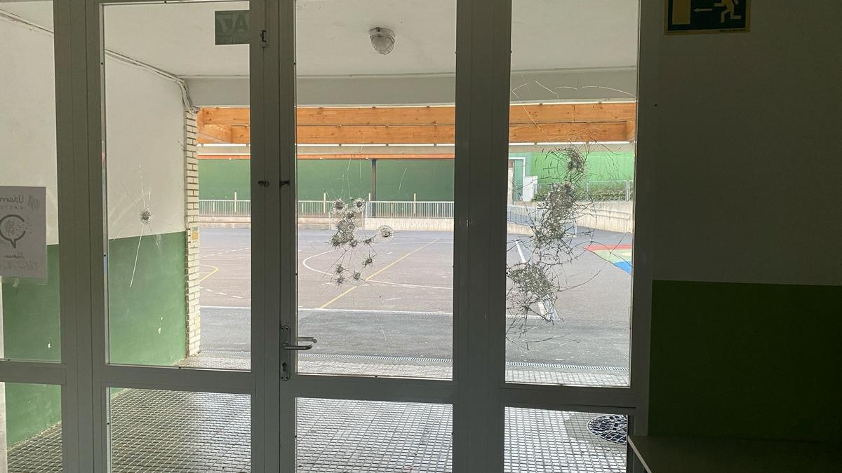 Desperfectos en la ikastola de Usurbil