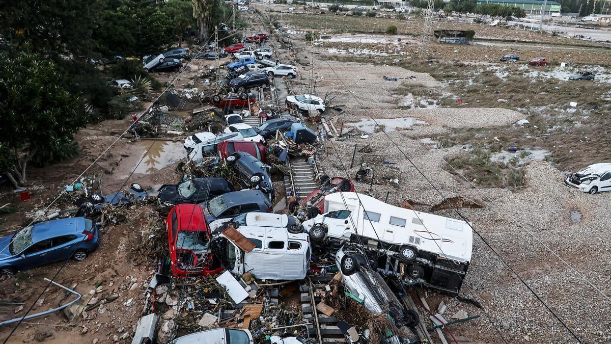 Los efectos de la DANA en el municipio valenciano de Alfafar.