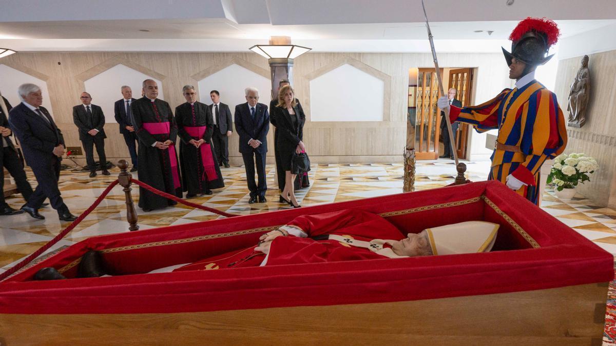 El féretro del Papa Francisco.