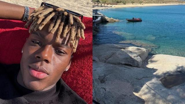 Nico Williams desconecta en la playa. / Instagram @nicolas_williams9 Nico Williams desconecta en la playa.