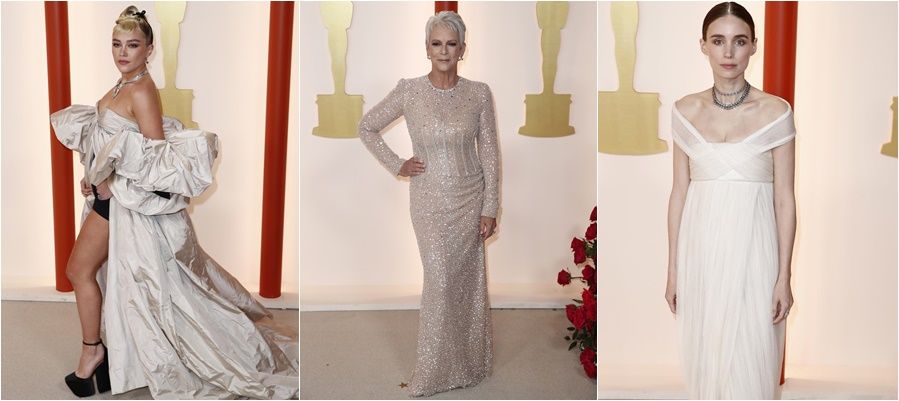 Florence Pugh, Jamie Lee Curtis y Rooney Mara.