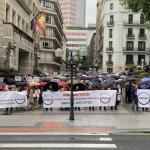 Concentración de los docentes jubilados.