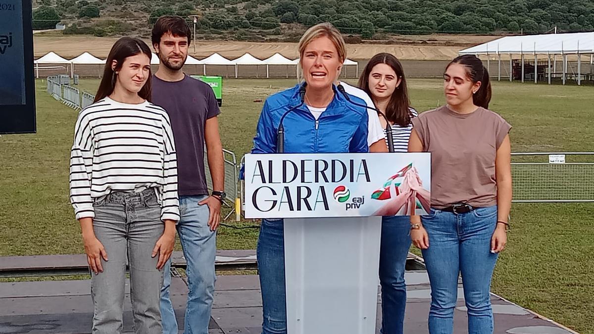 La secretaria del Euzkadi Buru Batzar, Mireia Zarate.