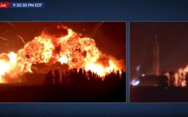 Un cohete de la empresa aeroespacial de Bezos explota tras una 
