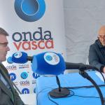 Juan Mari Aburto en el set de Onda Vasca en Zorrozaurre
