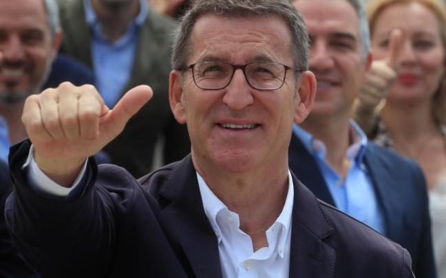 Alberto Núñez Feijóo, durante la presentación de los cabezas de lista del PP al Congreso Alberto Núñez Feijóo, durante la presentación de los cabezas de lista del PP al Congreso