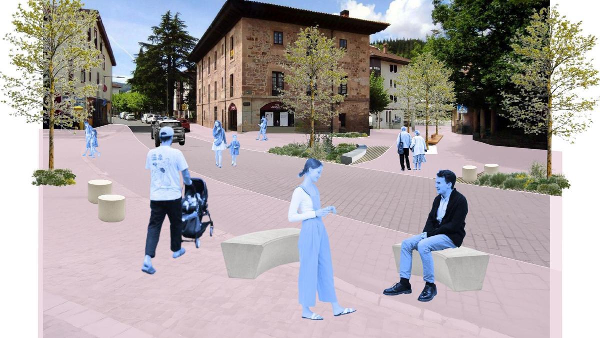 Propuesta para hacer el entorno de Otalora más amable para el peatón.