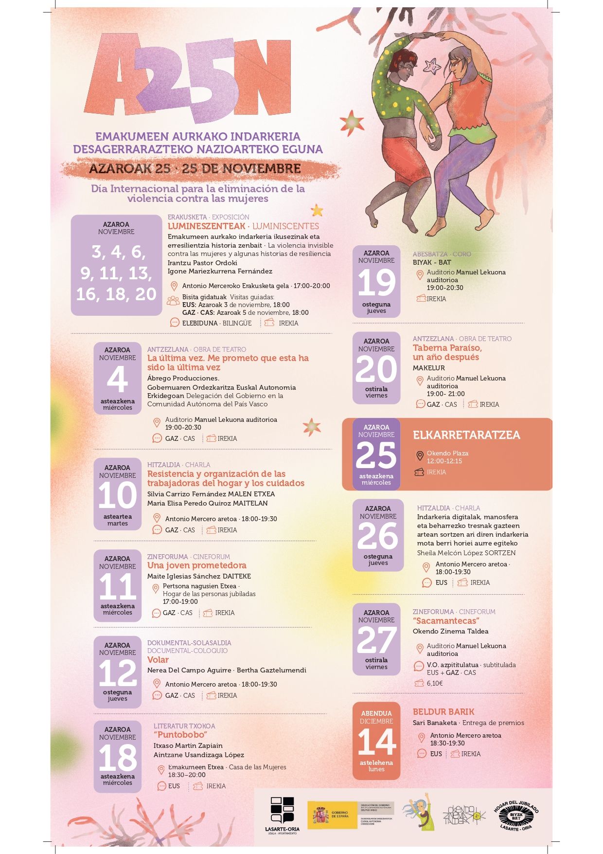 Programación del 25-N.