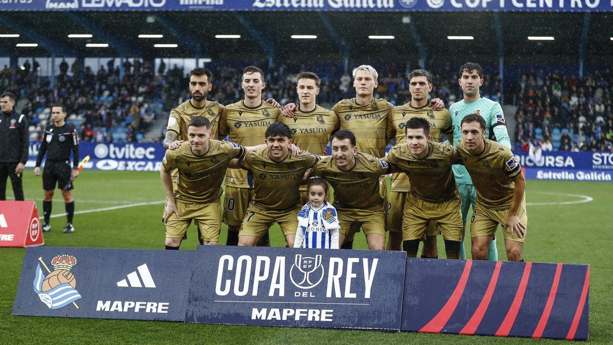 El once titular que Imanol puso en liza el domingo pasado ante la Ponferradina en el estadio El Toralín. / AFP7/EUROPA PRESS