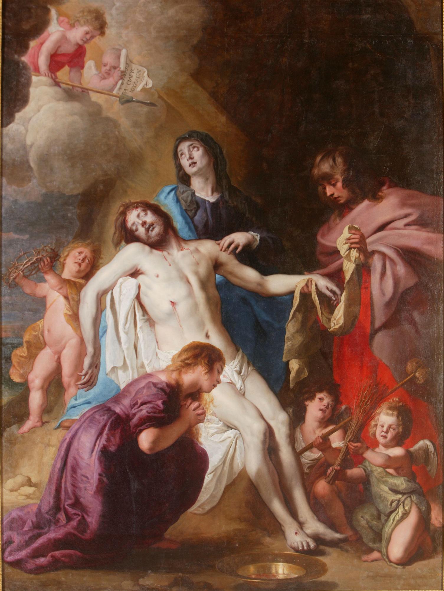 ‘Lamentación sobre Cristo muerto’, Gaspar de Crayer, hacia 1640, óleo sobre tela.