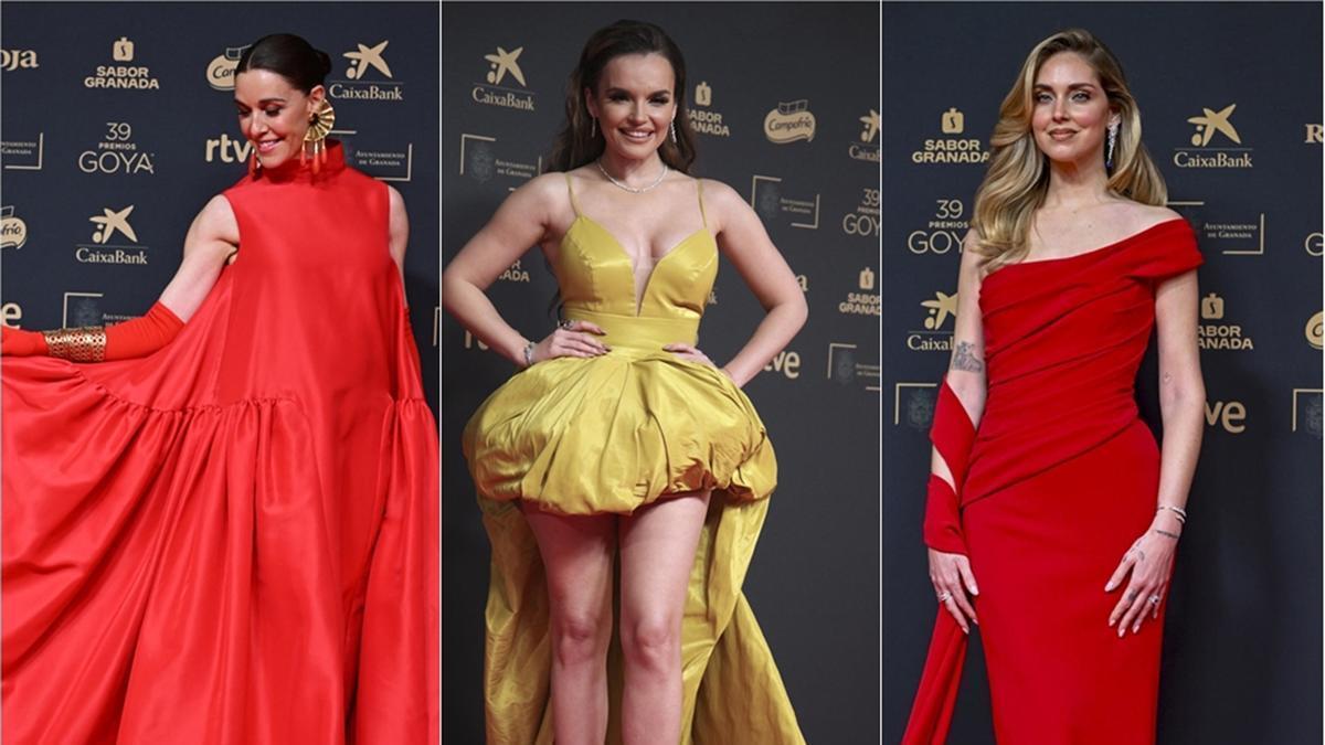 Raquel Sánchez Silva, Melody y Chiara Ferragni en la alfombra roja de los Premios Goya 2025.