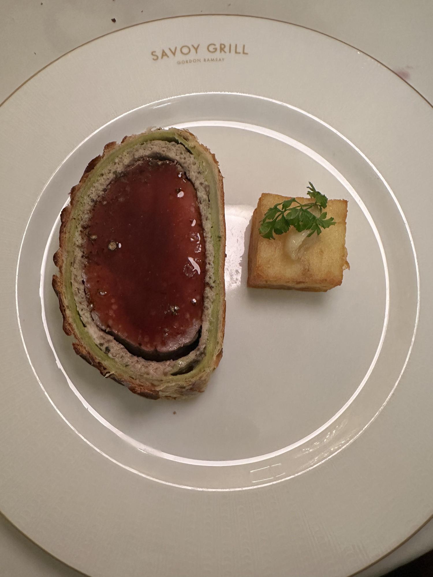 El solomillo Wellington del Savoy Grill.