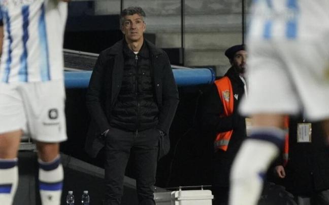 Imanol Alguacil, en la banda de Anoeta. / RUBEN PLAZA