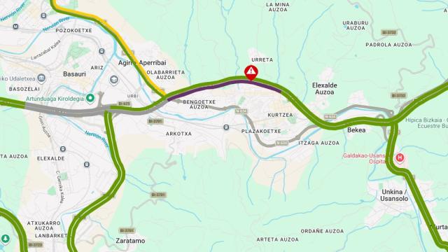 Punto del accidente | Fuente: Bizkaimove