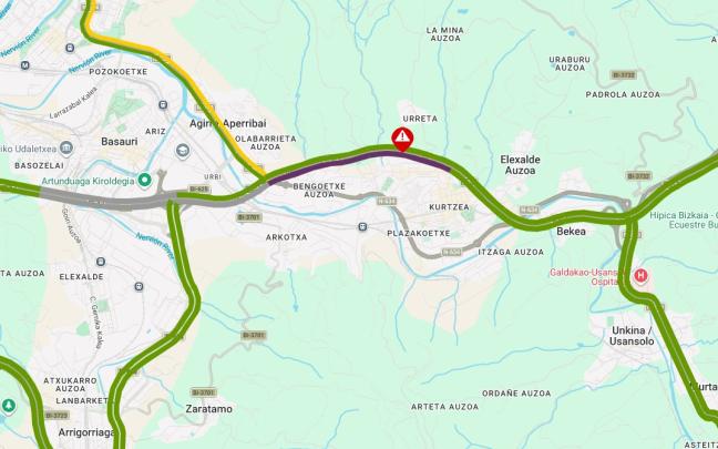 Punto del accidente | Fuente: Bizkaimove