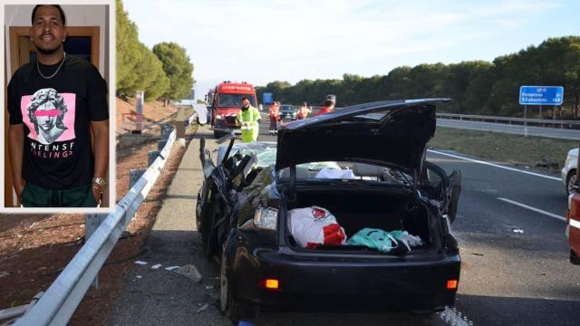 Wallison Garabito González, arriba a la izquierda, fallecido en un accidente de tráfico a la altura de Castejón CEDIDA