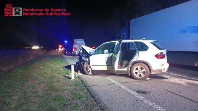 Con esta persona fallecida, ya son 37 las víctimas mortales en accidente de tráfico en lo que va de año en las carreteras de Navarra. CEDIDA