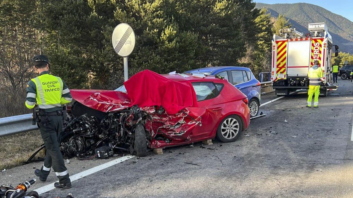 Accidente de tráfico ocurrido en Huesca. Guardia Civil