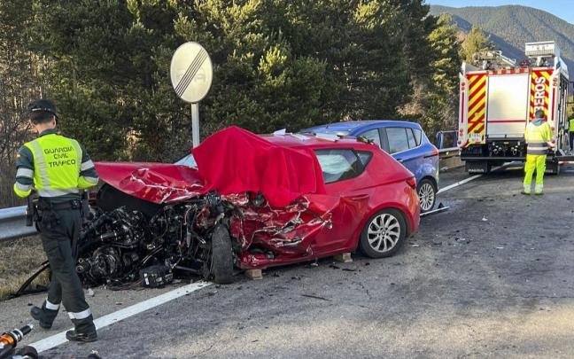 Accidente de tráfico ocurrido en Huesca. Guardia Civil