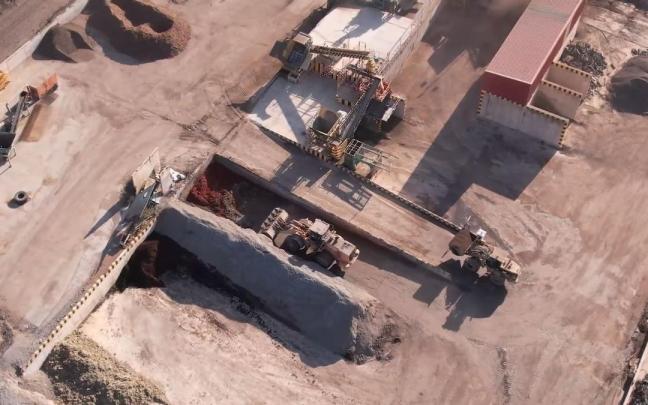 Vista aérea de las instalaciones de LVA en Valtierra. LVA LombriCultura