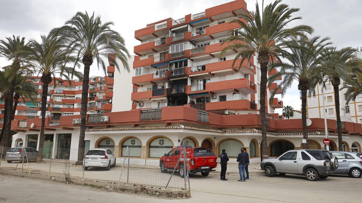 El edificio afectado por el incendio.