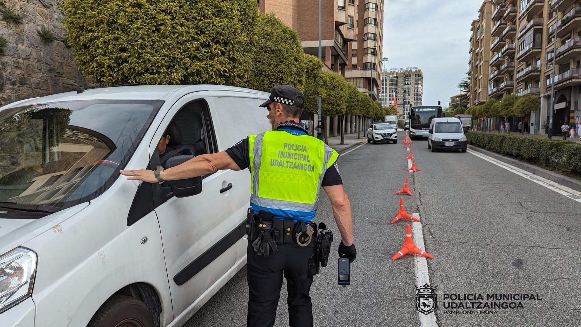 Imagen de un control de la policía municipal