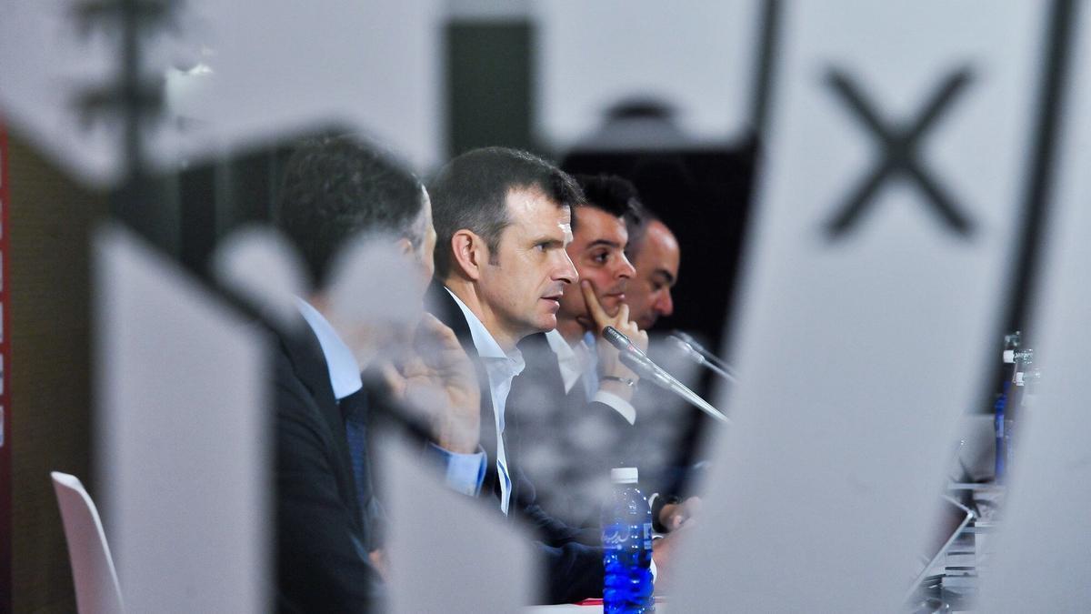 Jon Uriarte durante una de sus ponencias como presidente del Athletic.
