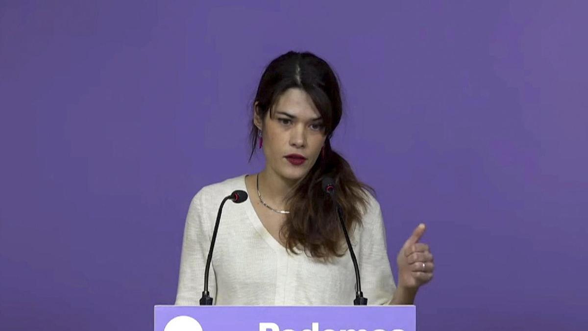 La portavoz de Podemos y eurodiputada, Isa Serra.